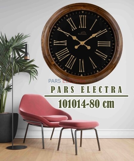 ساعت دیواری چوبی فیلادلفیا مشکی (80سانت) (ZA101014)