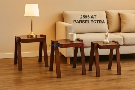 میز عسلی فندقی مدل 2596